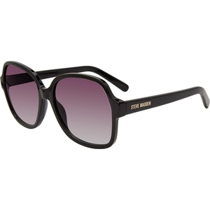 Steve Madden Womens Female Sunglasses Style Marcelle Square Sunglasses(Black/Smoke Gradient)