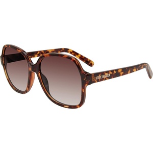 Steve Madden Womens Female Sunglasses Style Marcelle Square Sunglasses(Brown/Brown Gradient)