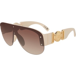 Steve Madden Women’s Female Sunglasses Style Patrix Wrap, White/Brown Gradient, 149mm, 18mm