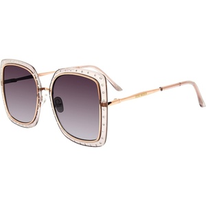 Steve Madden Women’s Female Sunglasses Style Rosalie Square(Crystal Grey/Smoke Gradient)