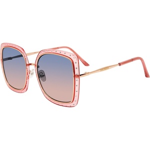 Steve Madden Women’s Female Sunglasses Style Rosalie Square(Crystal Peach/Blue Gradient)