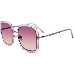 Steve Madden Women’s Female Sunglasses Style Rosalie Square(Crystal Purple/Purple Gradient)