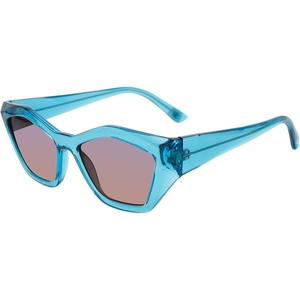 Steve Madden Women’s Female Sunglasses Style Stacia Cat Eye, Crystal Blue/Blue Gradient, 52.5mm, 19mm