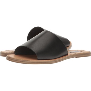 Steve Madden Women’s Grace Slide Sandal(Black Leather)