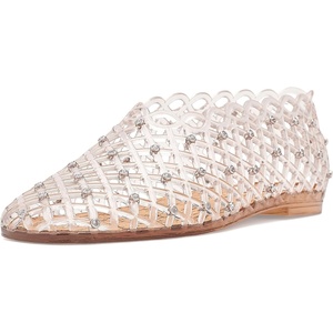 Steve Madden Women’s Grove Ballet Flat(Clear Rhinestone)