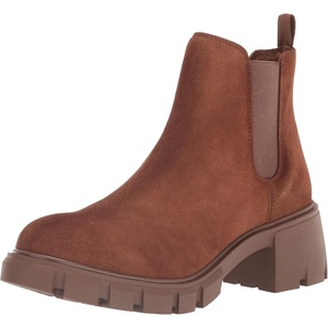 Steve Madden Women’s Howler Ankle Boot(Chestnut Suede Sweater)