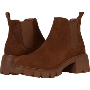 Steve Madden Women’s Howler Ankle Boot(Cognac Suede)