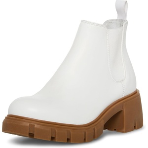 Steve Madden Women’s Howler Ankle Boot(White Tan)