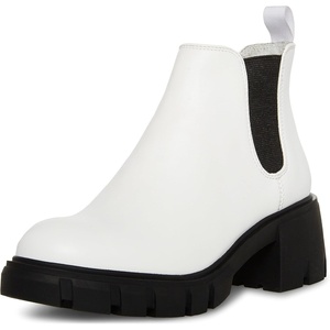 Steve Madden Women’s Howler Ankle Boot(White/Black)