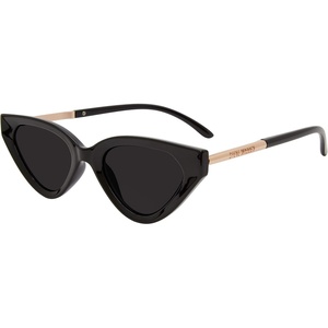 Steve Madden Women’s Kamie Sunglasses(Black/Gold/Solid Smoke)
