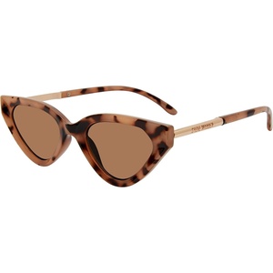 Steve Madden Women’s Kamie Sunglasses(Milky Tortoise/Gold/Solid Brown)
