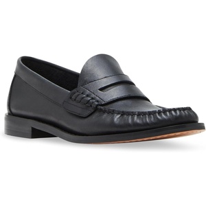 Steve Madden Women’s Kingston Loafer(Black Leather)