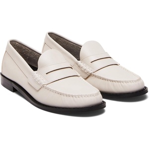 Steve Madden Women’s Kingston Loafer(White Leather)