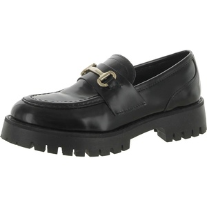 Steve Madden Women’s Lando Loafer(Black Leather)