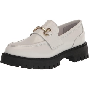 Steve Madden Women’s Lando Loafer(White Leather)