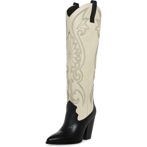 Steve Madden Women’s Lasso Western Boot(Black/Bone)