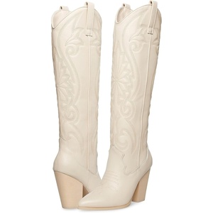 Steve Madden Women’s Lasso Western Boot(Bone Leather)