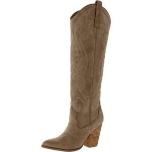 Steve Madden Women’s Lasso Western Boot(Chestnut Suede)