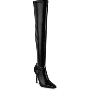 Steve Madden Women’s Lorinda Over the Knee Boot(Black)