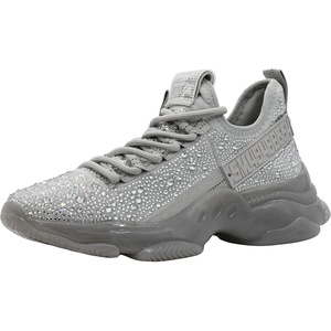 Steve Madden Women’s Maxima Sneaker(Grey Rhinestone)