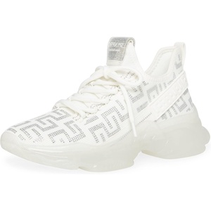 Steve Madden Women’s Maxima Sneaker(White/Silver)