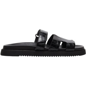 Steve Madden Women’s Mayven Sandal(Black Crocodile)