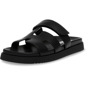 Steve Madden Women’s Mayven Sandal(Black Leather)