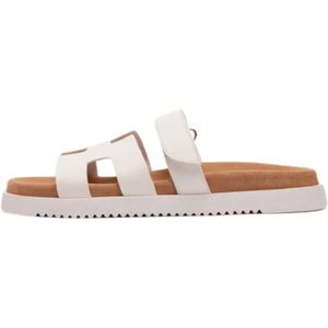 Steve Madden Women’s Mayven Sandal(White/Camel)