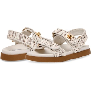 Steve Madden Women’s Mona Black Leather(Beige Multi)