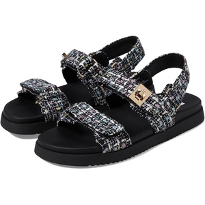Steve Madden Women’s Mona Black Leather(Black/White Multi)