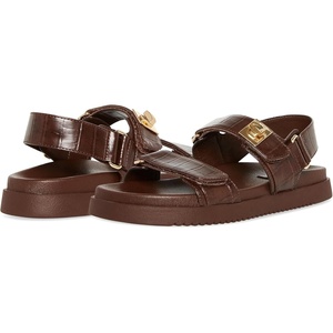 Steve Madden Women’s Mona Black Leather(Brown Crocodile)