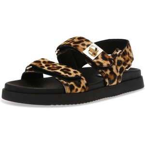 Steve Madden Women’s Mona Black Leather(Leopard)