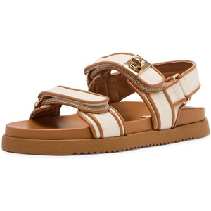 Steve Madden Women’s Mona Black Leather(Natural/Cognac)