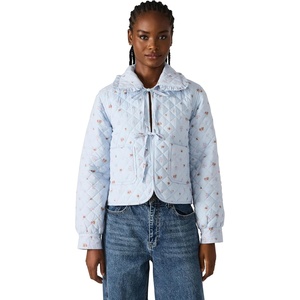 Steve Madden Women’s Nellie Jacket(Blue Ditsy Print)