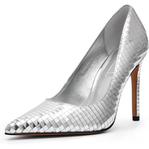 Steve Madden Women’s Noir Pump(Silver Disco)
