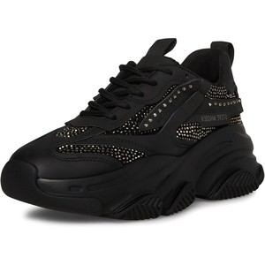 Steve Madden Women’s Possession Sneaker(Black Rhinestone)