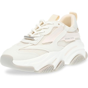 Steve Madden Women’s Possession Sneaker(Off White/Beige Gray)