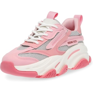 Steve Madden Women’s Possession Sneaker(Pink/Grey)