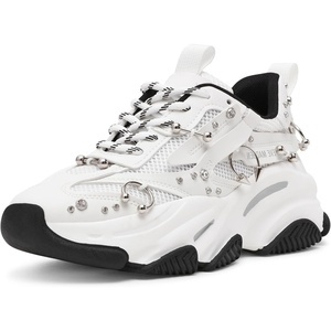 Steve Madden Women’s Possession Sneaker(White Piercing)