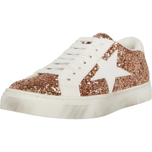 Steve Madden Women’s Rezume Sneaker(Rose Gold Glitter)