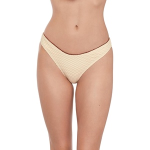 Steve Madden Women’s Scoop Hipster Bikini Bottom with Cheeky Coverage(Pearl Cozy Crochet)