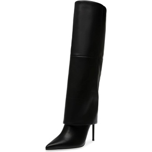 Steve Madden Women’s Smith Black Leather(Black Leather)