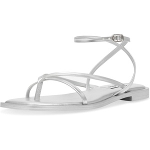 Steve Madden womens Agree Sandal(Silver)