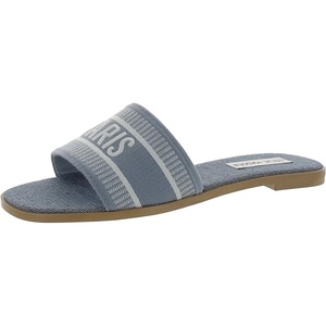 Steve Madden womens Knox Sandal(Denim Multi)
