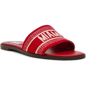 Steve Madden womens Knox Sandal(Red)
