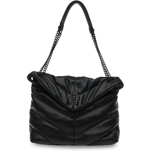 Steve Madden womens Steve Madden Britta Chevron Quilt Shoulder Bag(Black)