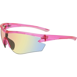 Steve Madden womens Steve Madden Female Sunglasses Style Gabe Rectangular Sunglasses(Crystal Neon Pink/Pink Mirrored)