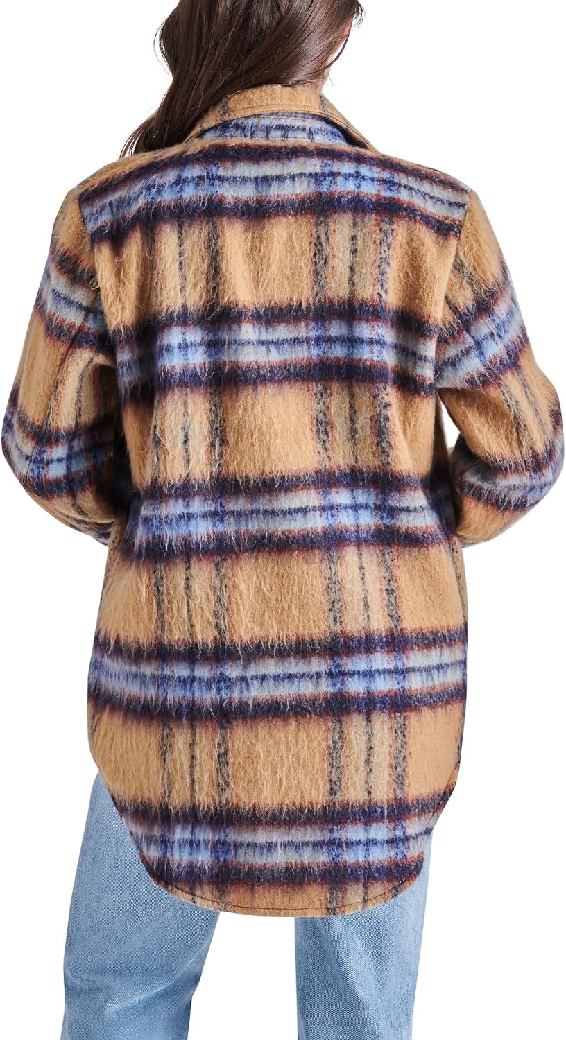 image:imageSteve Madden Apparel Womens Eldridge Shirt JacketCoatCream Multi