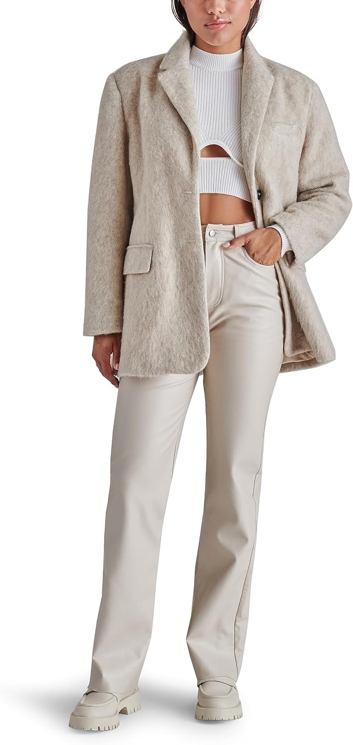 image:imageSteve Madden Womens Nana Blazer CoatOatmeal Heather