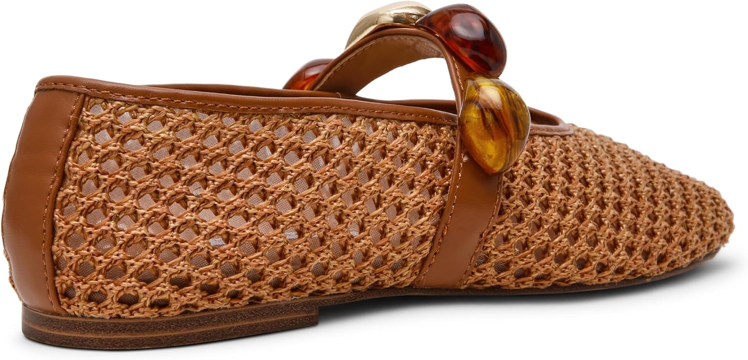 image:imageSteve Madden Womens Poppin Ballet FlatBrown Raffia
